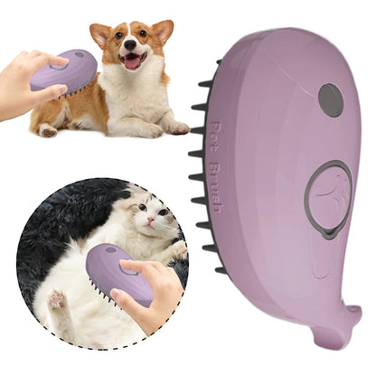 Pet Steam Brush: 3-in-1 Soothing Pet Spray Comb for Dogs and Cats